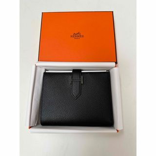 エルメス(Hermes)のエルメス　べアンコンパクト　ウォレット　モノクローム　ブラック(財布)