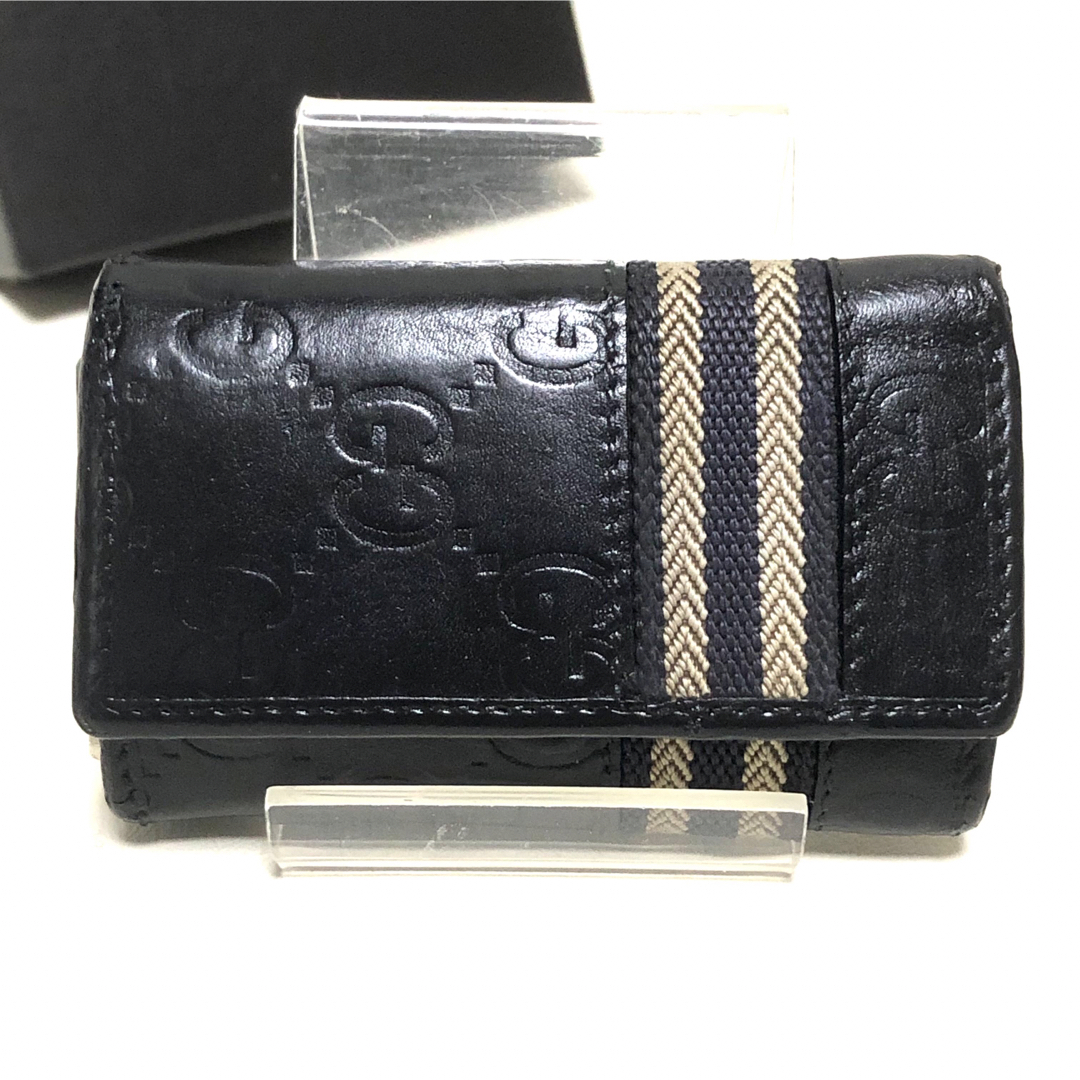 名入れ無料 GUCCI キーケース 6連 グッチ ブラック キーケース キー 名入れ無料 GUCCI キーケース 6連 グッチ ブラック キーケース キー