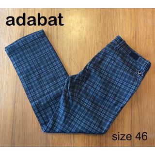 アダバット(adabat)のアダバット ゴルフウェア メンズ パンツ  チェック サイズ46 グレー(ウエア)