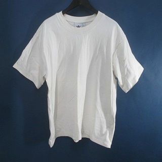 アディダス(adidas)のadidas 半袖 カットソー Tシャツ XL 白系 アイボリー クルーネック(Tシャツ(半袖/袖なし))