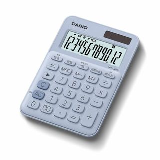 色:ペールブルーCASIOカシオ カラフル電卓 ペールブルー 12桁 ミニジ(OA機器)