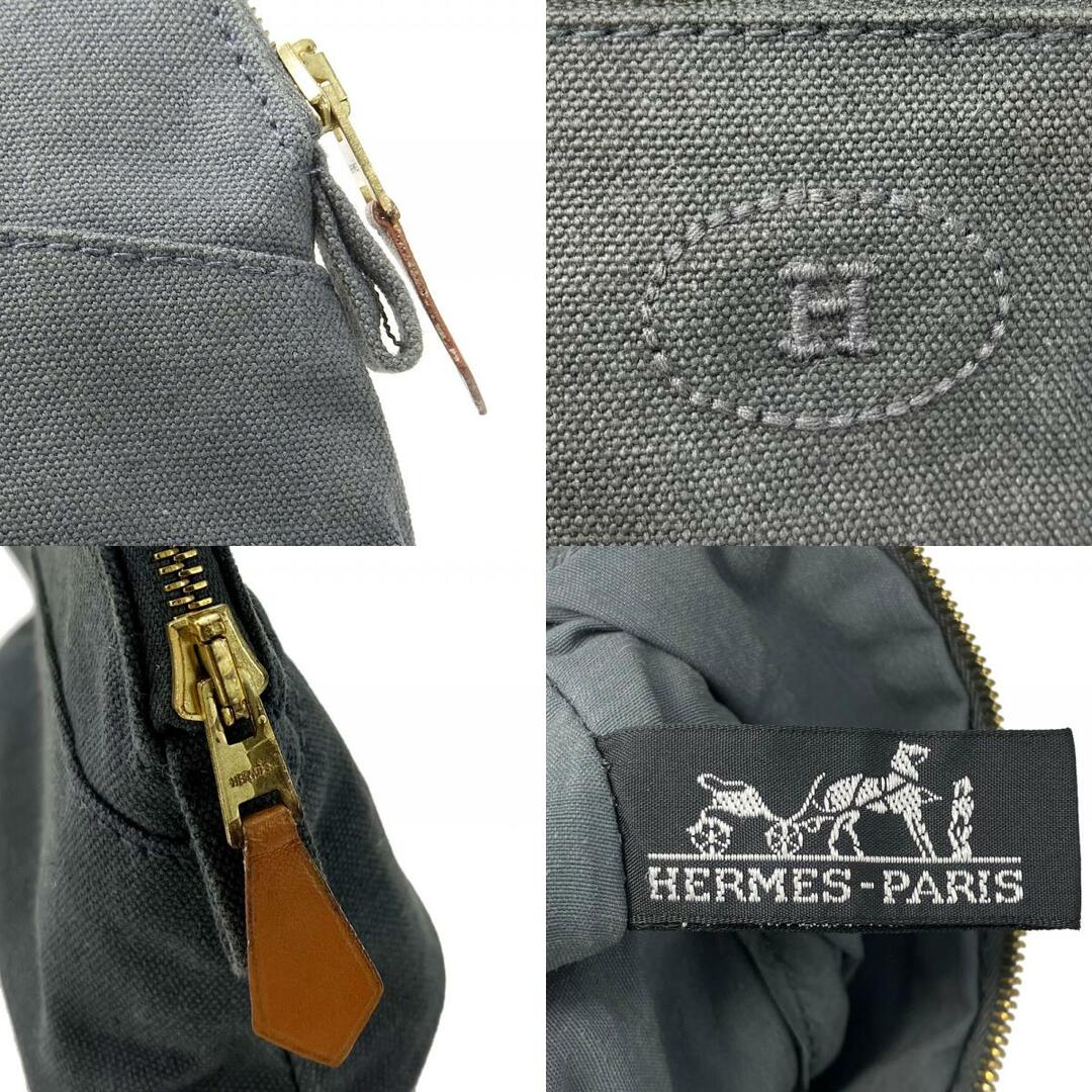 Hermes(エルメス)の【中古】 エルメス ポーチ ボリードポーチ キャンバス グレー ゴールド金具 ミニミニ バッグインバッグ 化粧ポーチ 小物 レディース メンズ HERMES レディースのファッション小物(ポーチ)の商品写真