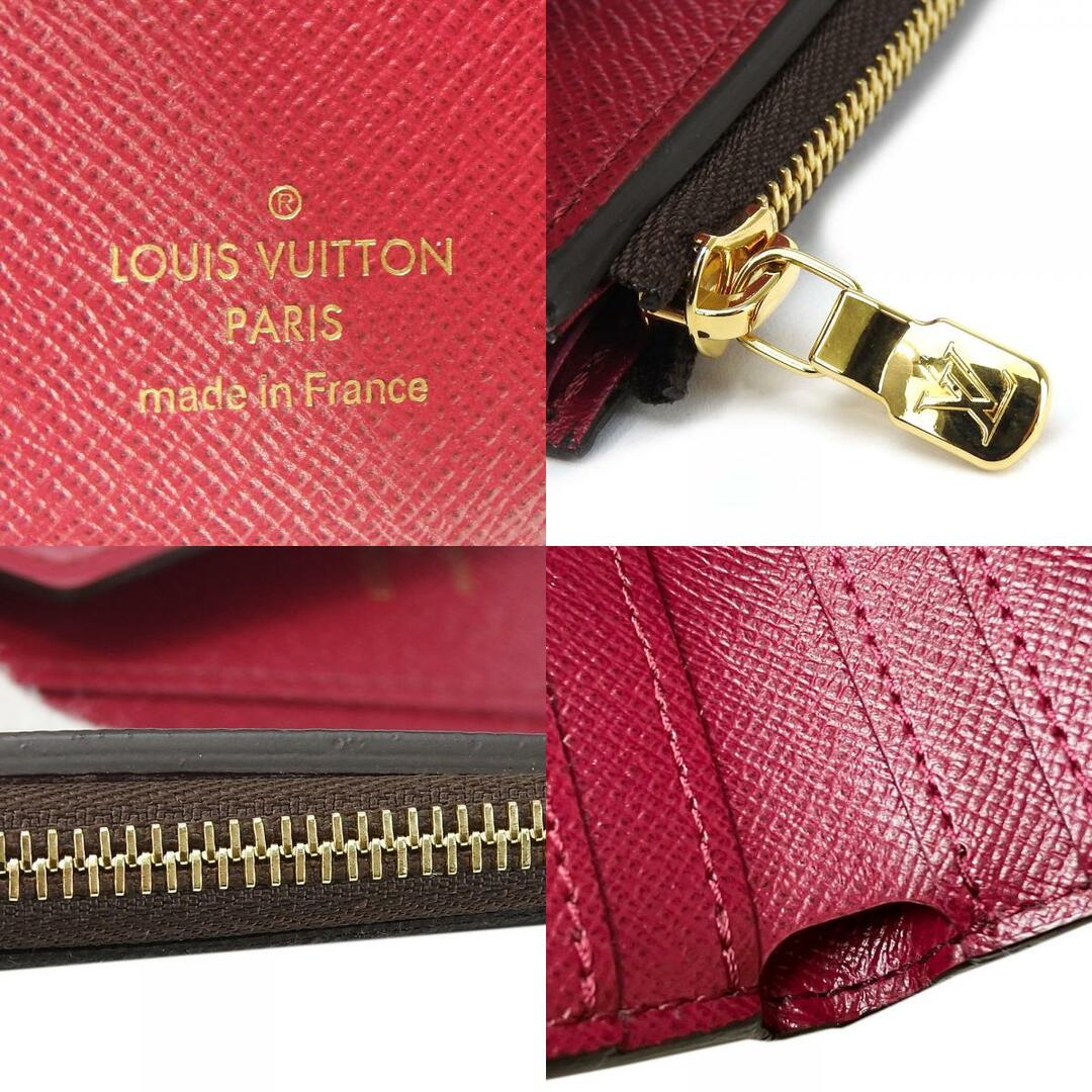 LOUIS VUITTON(ルイヴィトン)の【中古】 ルイ・ヴィトン 三つ折り財布 ポルトフォイユ・ゾエ M62932 モノグラムキャンバス レザー フューシャ ブラウン ゴールド金具 コンパクト 普段使い レディース 女性 LOUIS VUITTON レディースのファッション小物(財布)の商品写真