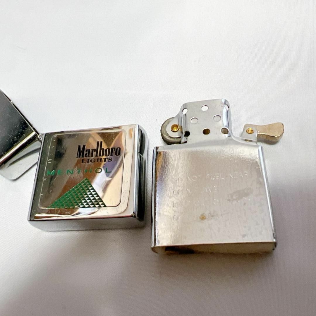 ZIPPO(ジッポー)の【レア】ZIPPO マルボロメンソールライト ジッポ オイルライター シルバー メンズのファッション小物(タバコグッズ)の商品写真