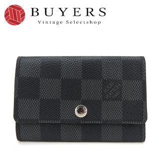 ルイヴィトン(LOUIS VUITTON)の【中古】 ルイ・ヴィトン キーケース ミュルティクレ６ N62662 ダミエグラフィットキャンバス ブラック グレー シルバー金具 6連 普段使い 小物 メンズ 男性 LOUIS VUITTON(キーケース/名刺入れ)