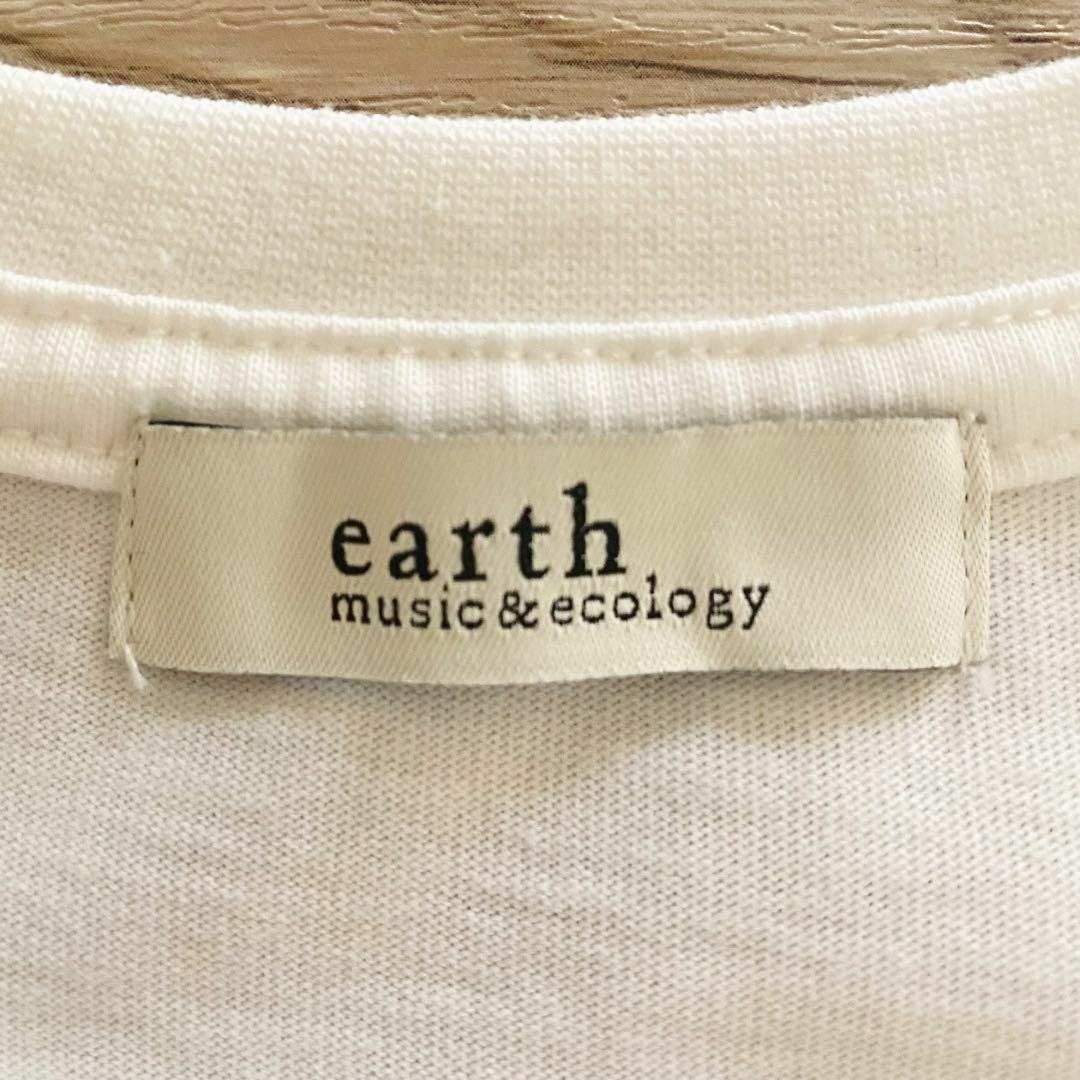 earth music & ecology(アースミュージックアンドエコロジー)のst403アースミュージックアンドエコロジー/Tシャツ/トップス/刺繍プリント レディースのトップス(Tシャツ(半袖/袖なし))の商品写真