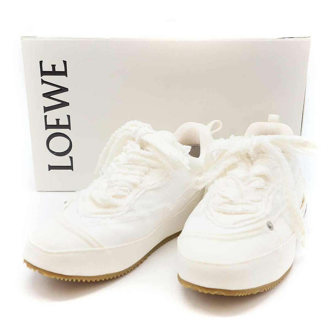 LOEWE(ロエベ)のLOEWE ロエベ 22AW denim Deconstructed sneakers ローカットデニムスニーカー L814282X59 ホワイト 38 レディースの靴/シューズ(スニーカー)の商品写真