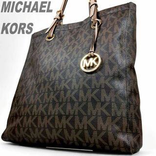 Michael Kors - マイケルコース トートバッグ ショルダーバッグ A4可 ダークブラウン PVC