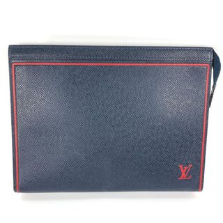 ルイヴィトン(LOUIS VUITTON)のルイヴィトン LOUIS VUITTON ポシェット ヴォワヤージュ M63394 タイガ カバン ポーチ バイカラー セカンドバッグ タイガレザー ブルーマリーヌ ネイビー(セカンドバッグ/クラッチバッグ)