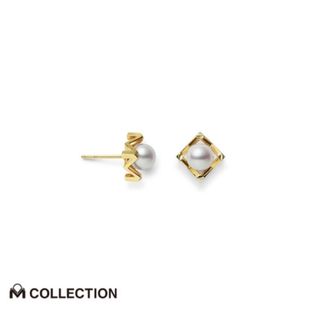 ミキモト(MIKIMOTO)の現行品　ミキモト　Mコレクション　K18  ピアス　美品(ピアス)