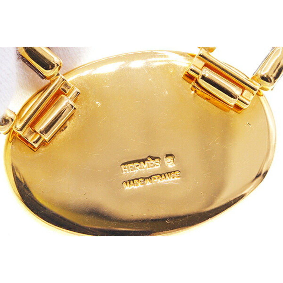 Hermes(エルメス)の エルメス ネックレス エマイユ ブラウン ゴールド金具 メンズのアクセサリー(ネックレス)の商品写真