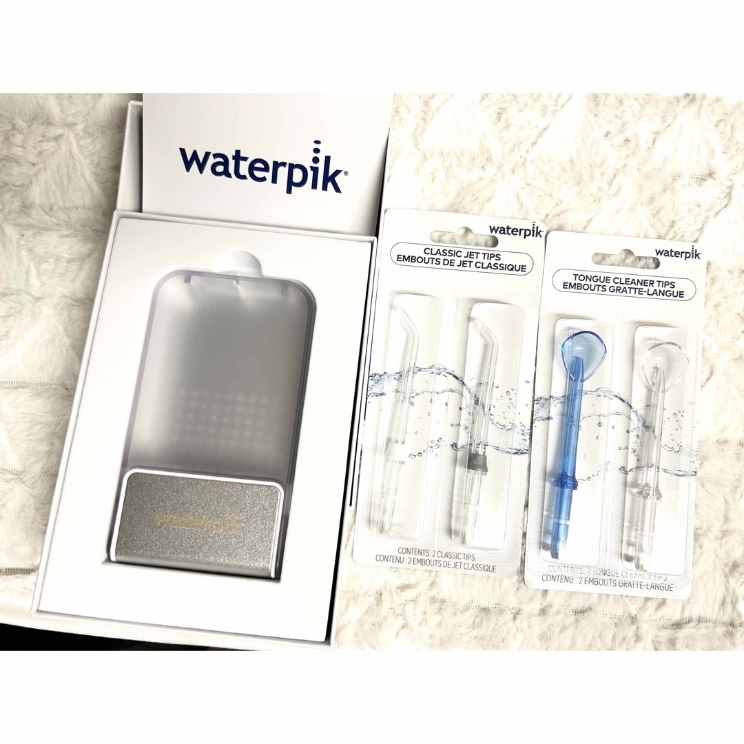 YA-MAN(ヤーマン)の【新品】Waterpic専用　 ジェットチップ　舌クリーナー取替用　専用ケース スマホ/家電/カメラの美容/健康(電動歯ブラシ)の商品写真