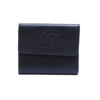 シャネル(CHANEL)のシャネル CHANEL 2003~2004年 キャビアスキン ココマーク 折り財布(財布)