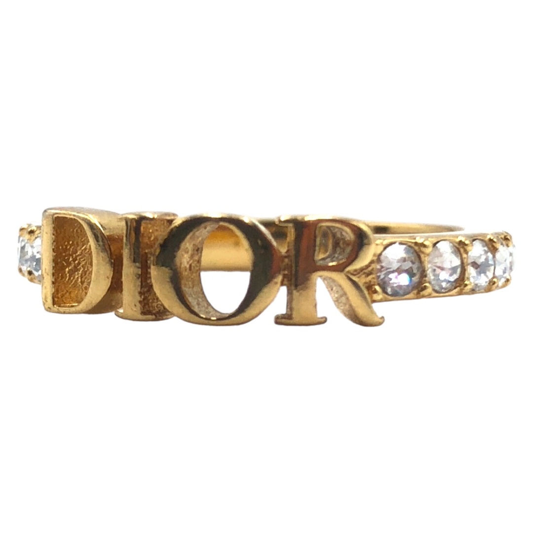 Dior(ディオール)のDior ディオール ラインストーン ゴールド 金 メタル リング 30号 レディース 405351 【中古】 レディースのアクセサリー(リング(指輪))の商品写真