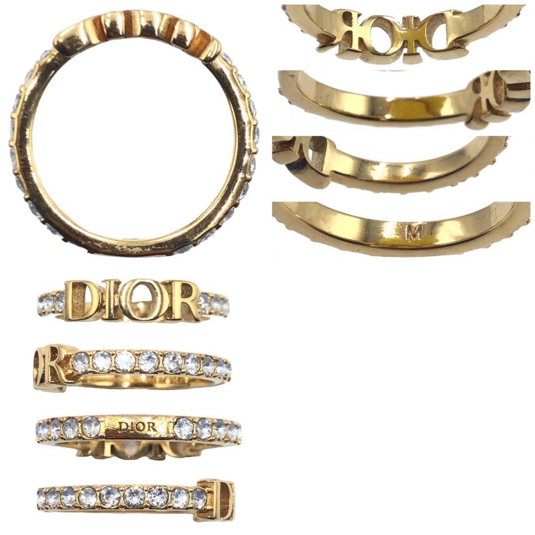 Dior(ディオール)のDior ディオール ラインストーン ゴールド 金 メタル リング 30号 レディース 405351 【中古】 レディースのアクセサリー(リング(指輪))の商品写真