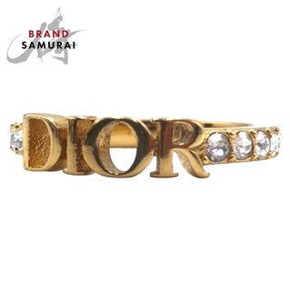 ディオール(Dior)のDior ディオール ラインストーン ゴールド 金 メタル リング 30号 レディース 405351 【中古】(リング(指輪))