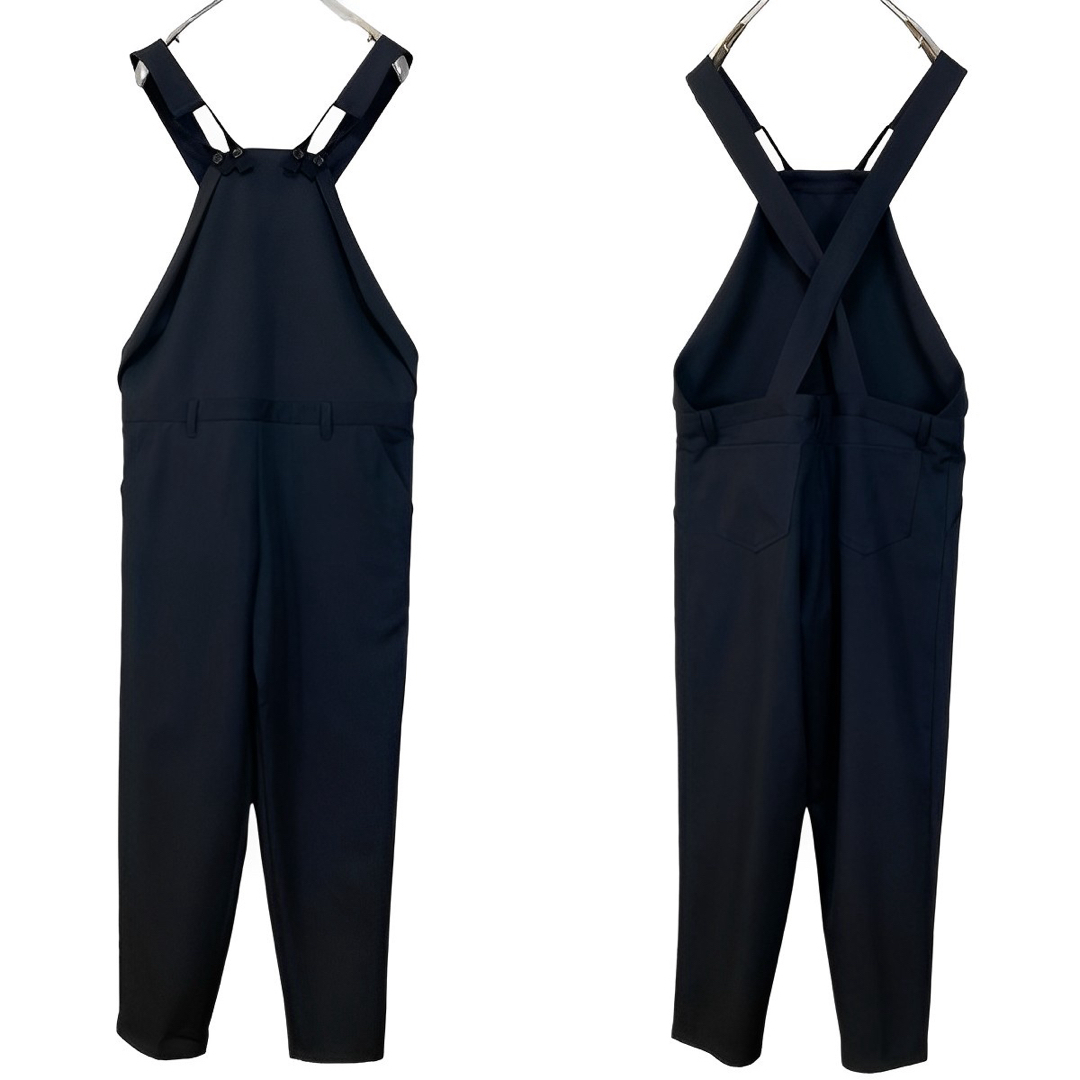 tao タオ 23SS ウールギャバ サロペットパンツ 黒S tao タオ 23SS ウールギャバ サロペットパンツ 黒S