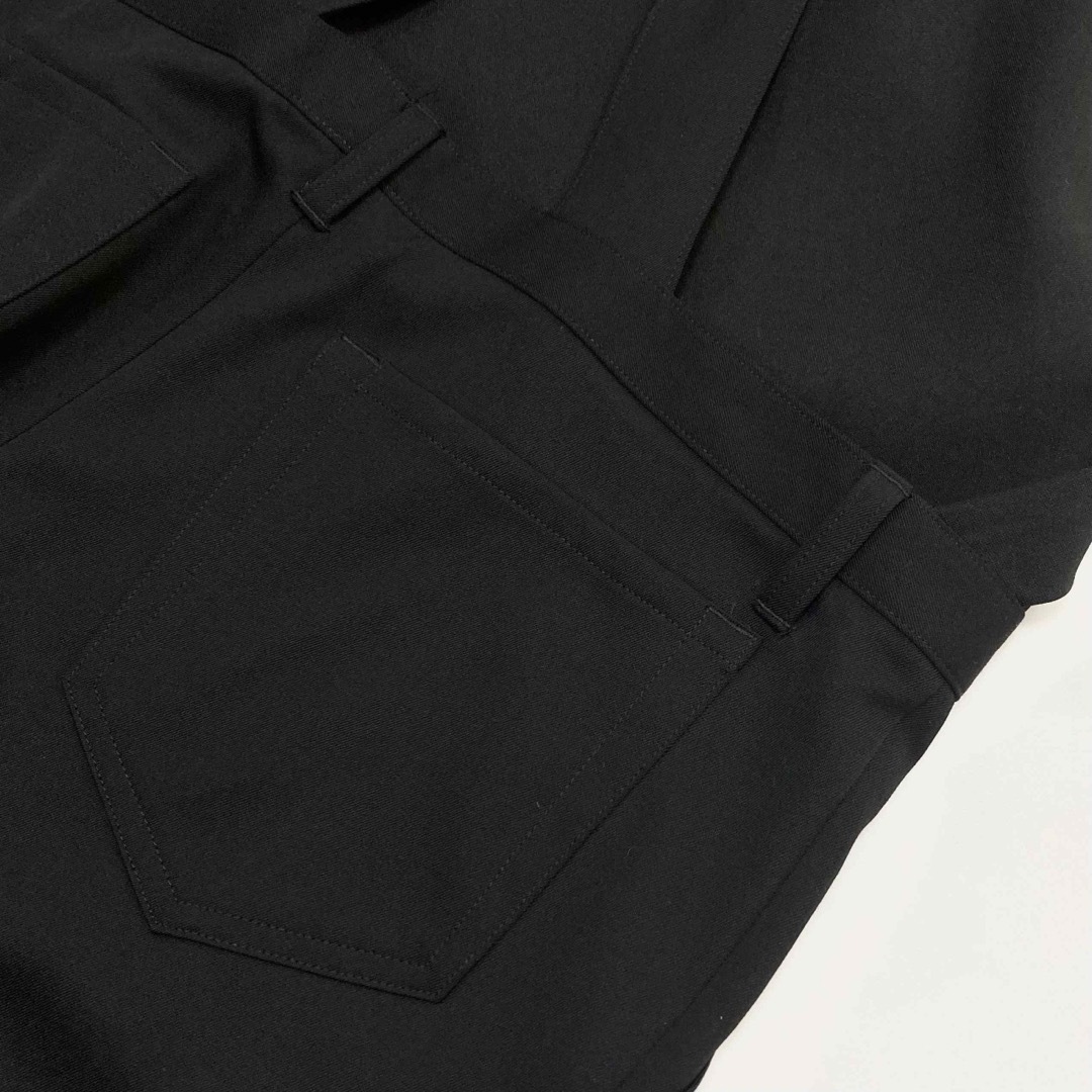 tao タオ 23SS ウールギャバ サロペットパンツ 黒S tao タオ 23SS ウールギャバ サロペットパンツ 黒S
