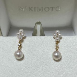 ミキモト(MIKIMOTO)の定番！　ミキモト　YGK18  デザインパールイヤリング　付属品付き美品(イヤリング)