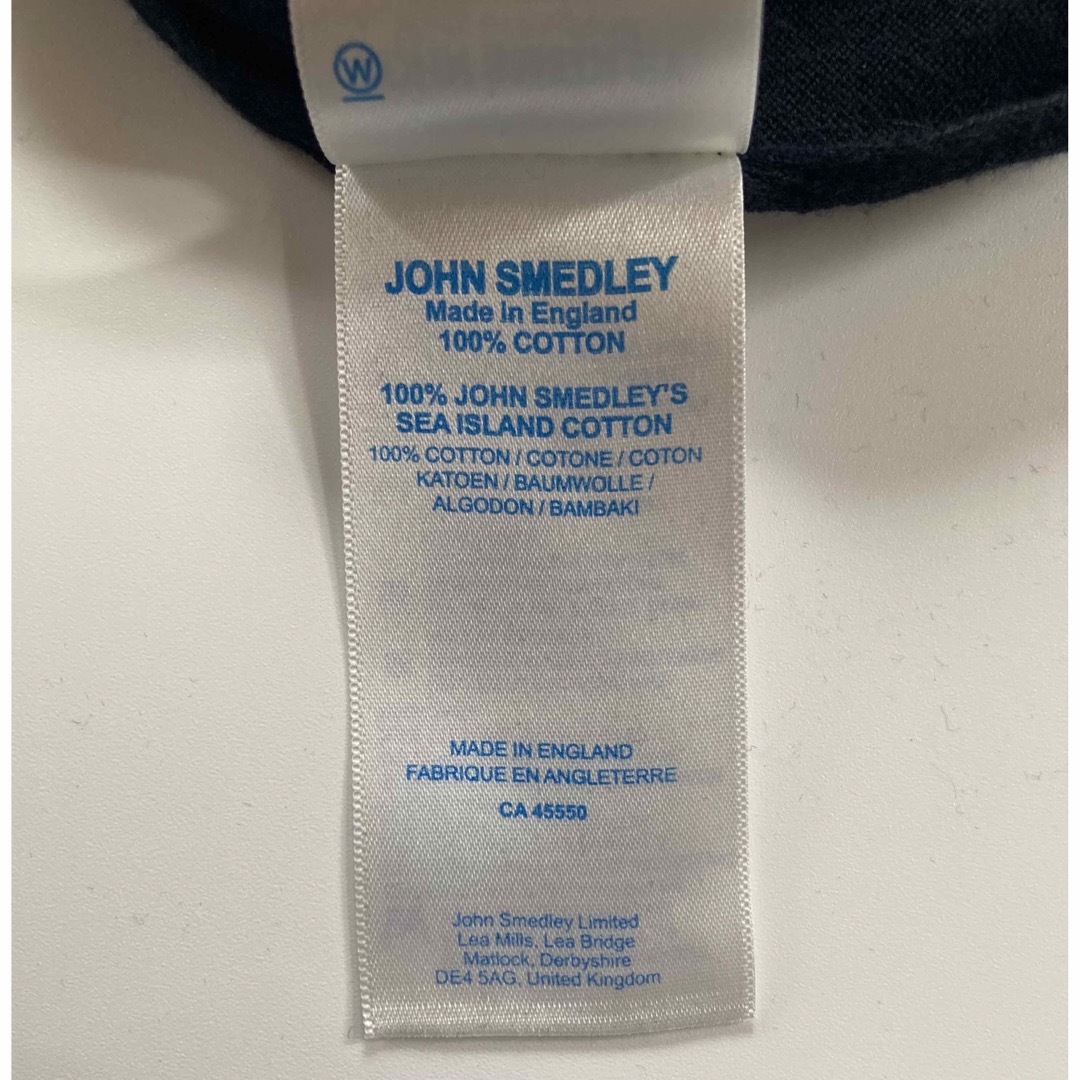 JOHN SMEDLEY(ジョンスメドレー)のJOHN SMEDLEY 英国製 Vネックコットンニット M ネイビー メンズのトップス(ニット/セーター)の商品写真