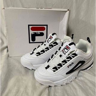 新品 本物 正規品 フィラ FILA ディスラプター2 メンズ スニーカー 白黒