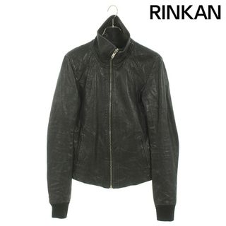 リックオウエンス(Rick Owens)のリックオウエンス  RU4761 インターシャ/シングルレザーライダースレザージャケット メンズ XS(レザージャケット)