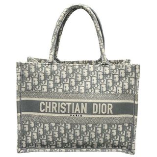 クリスチャンディオール(Christian Dior)の　クリスチャン・ディオール Christian Dior ブックトートミディアム M1296Z グレー/オブリークジャガード キャンバス/刺繡 レディース トートバッグ(トートバッグ)