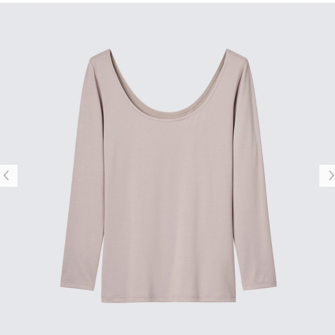 UNIQLO(ユニクロ)のユニクロ ヒートテックバレエネックT（8分袖） レディースのトップス(Tシャツ(長袖/七分))の商品写真