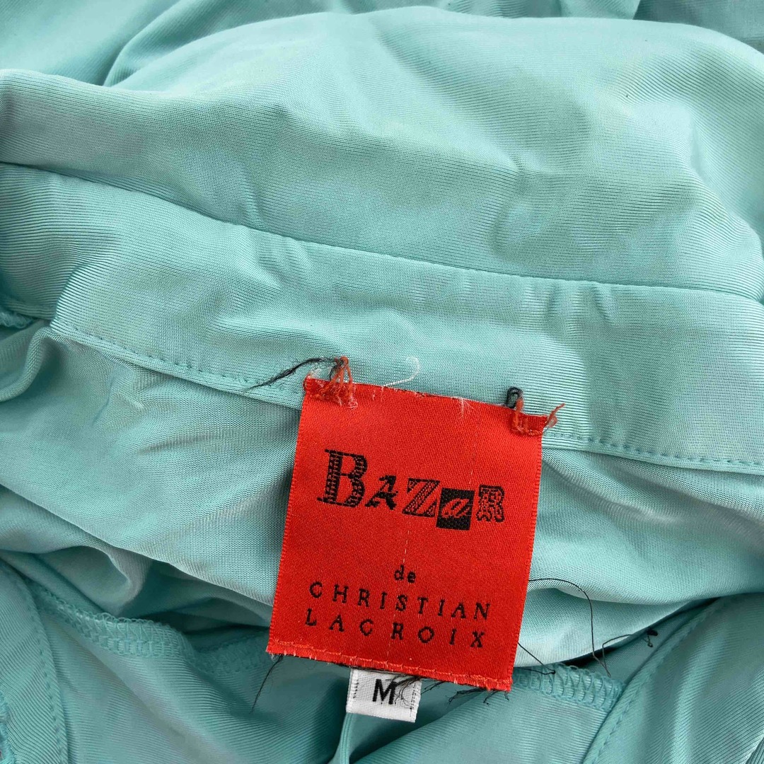 CHRISTIAN LACROIX BAZAR クリスチャンラクロワ　バザール   新橋色　青緑　バックプリント　レディース 長袖シャツ/ブラウス レディースのトップス(ニット/セーター)の商品写真