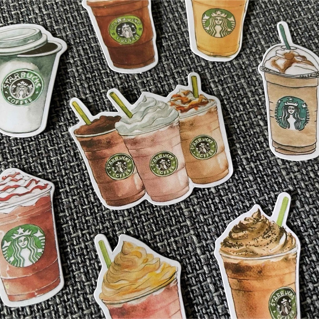 Starbucks Coffee(スターバックスコーヒー)のスターバックス　シール　ステッカー ハンドメイドの文具/ステーショナリー(しおり/ステッカー)の商品写真