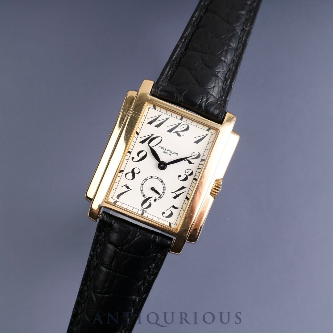 PATEK PHILIPPE(パテックフィリップ)のPATEK・PHILIPPE パテック・フィリップ GONDOLO ゴンドーロ 5024J 手巻き Cal.215 YG 革 ホワイトアラビア文字盤  箱 保（1995年） 冊子 メンズの時計(腕時計(アナログ))の商品写真