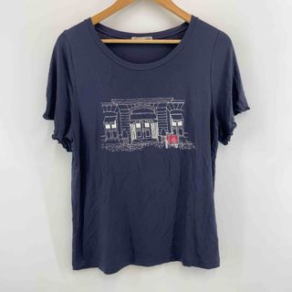 ジェラートピケ(gelato pique)のgelato pique ジェラートピケ レディース プリントTシャツ　半袖　パープルネイビー　フリーサイズ(カットソー(半袖/袖なし))