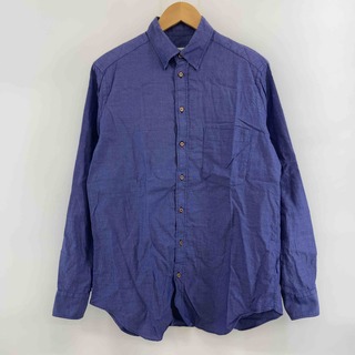 GIORGIO ARMANI ジョルジオアルマーニ　青紫系　 メンズ 長袖シャツ　イタリア製(シャツ)