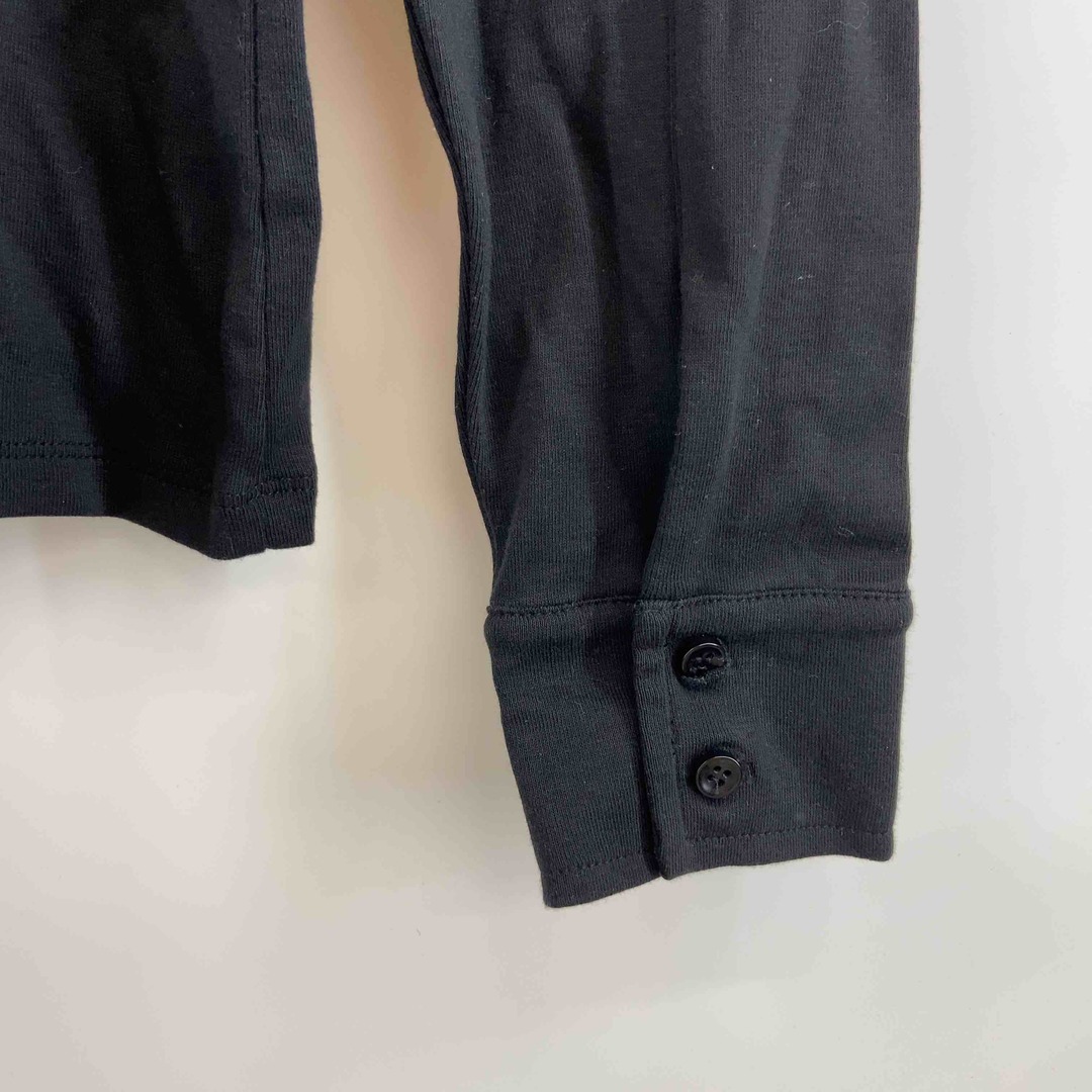 BENETTON(ベネトン)のUNITED COLORS OF BENETTON ユナイテッドカラーズオブベネトン　黒　ブラック　開襟　 メンズ 長袖シャツ　綿100％ メンズのトップス(シャツ)の商品写真