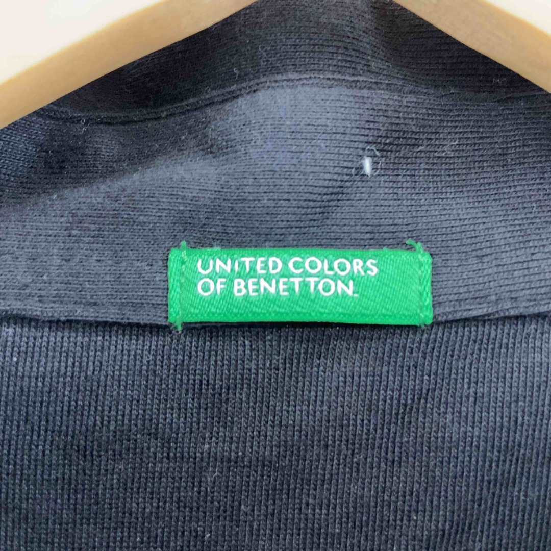 BENETTON(ベネトン)のUNITED COLORS OF BENETTON ユナイテッドカラーズオブベネトン　黒　ブラック　開襟　 メンズ 長袖シャツ　綿100％ メンズのトップス(シャツ)の商品写真