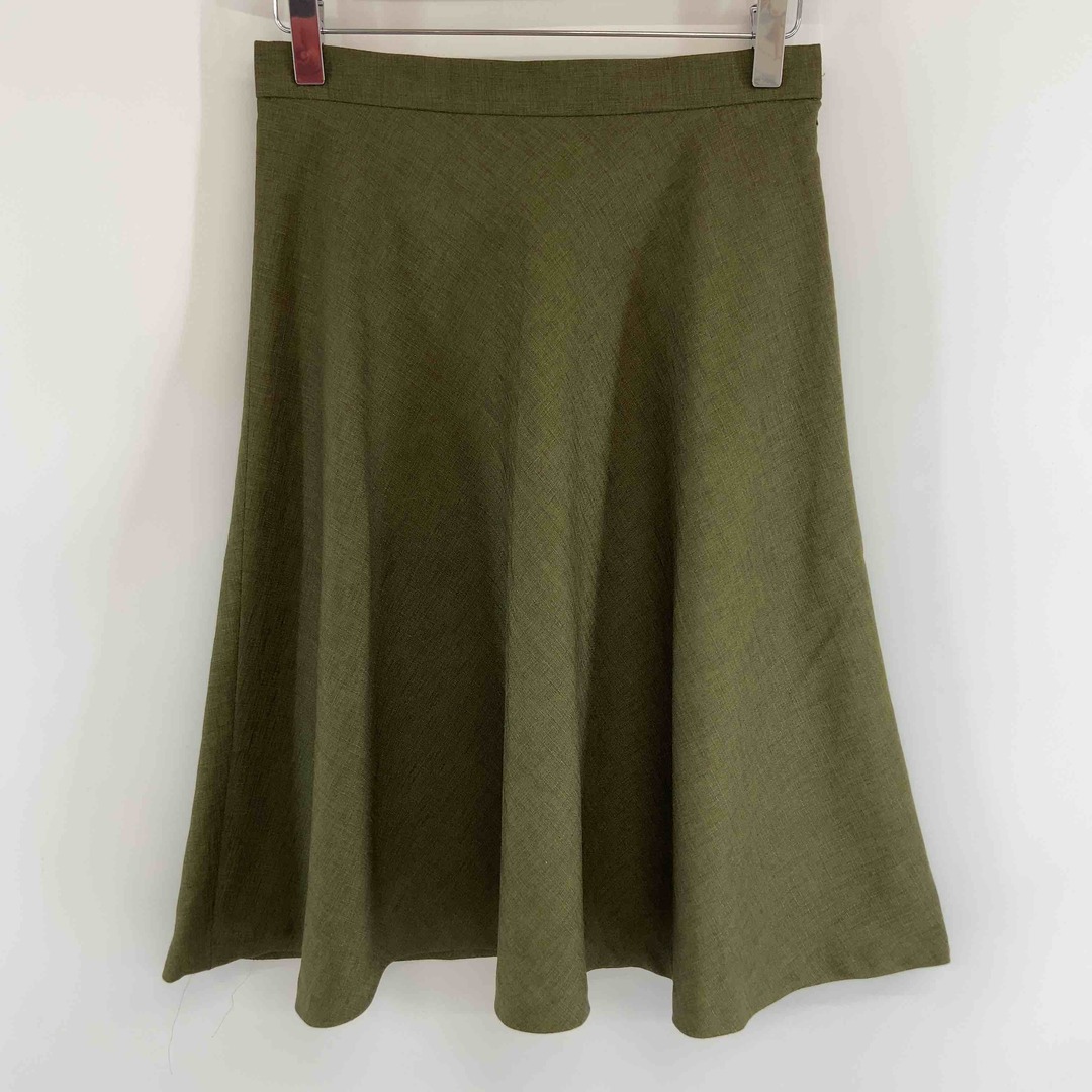 UNITED ARROWS(ユナイテッドアローズ)のUNITED ARROWS green label relaxing Monable　ユナイテッドアローズグリーンレーベルリラクシング 　オリーブカラー　フレアスカート　レディース ひざ丈スカート レディースのスカート(ひざ丈スカート)の商品写真