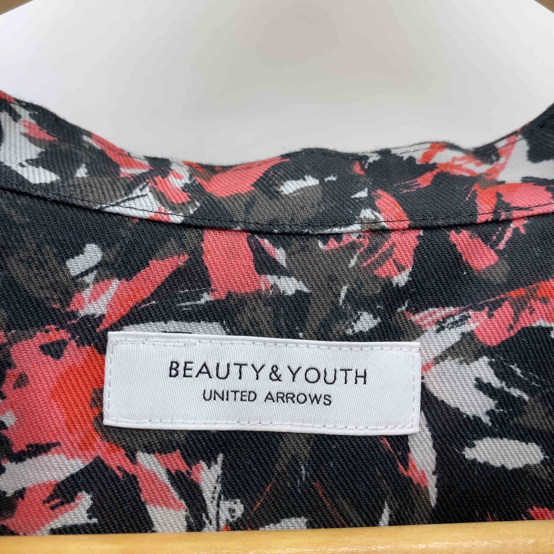 BEAUTY&YOUTH UNITED ARROWS(ビューティアンドユースユナイテッドアローズ)のBEAUTY&YOUTH UNITED ARROWS ビューティーアンドユースユナイテッドアローズ レディース 長袖ブラウス プリント柄 チュニック バンドカラー レディースのトップス(シャツ/ブラウス(長袖/七分))の商品写真