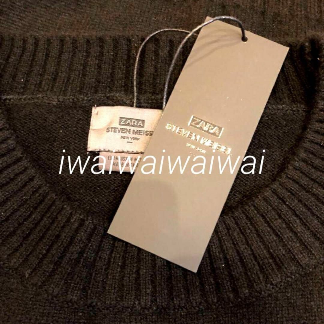 ZARA(ザラ)の新品 ZARA STEVEN MEISEL M カシミヤ 100% ニット レディースのトップス(ニット/セーター)の商品写真