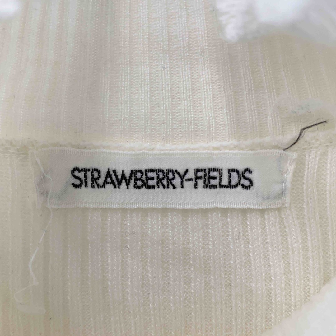 STRAWBERRY-FIELDS(ストロベリーフィールズ)のStrawberry Fields ストロベリーフィールズ レディース ニット ハイネック ヘンリーネック フリル リブ オフ レディースのトップス(ニット/セーター)の商品写真