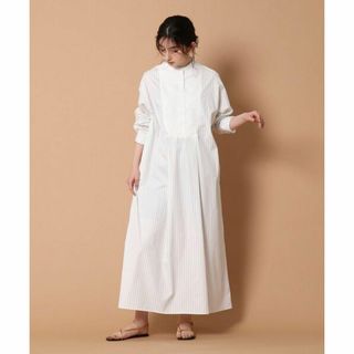 ドレステリア(DRESSTERIOR)の美品☆ DRESSTERIOR ストライプ シャツワンピース バンドカラー(ロングワンピース/マキシワンピース)