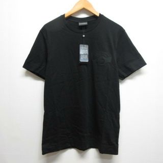 エンポリオアルマーニ(Emporio Armani)のエンポリオアルマーニ 半袖 クルーネック Tシャツ ロゴワッペン M 黒ブラック(Tシャツ/カットソー(半袖/袖なし))