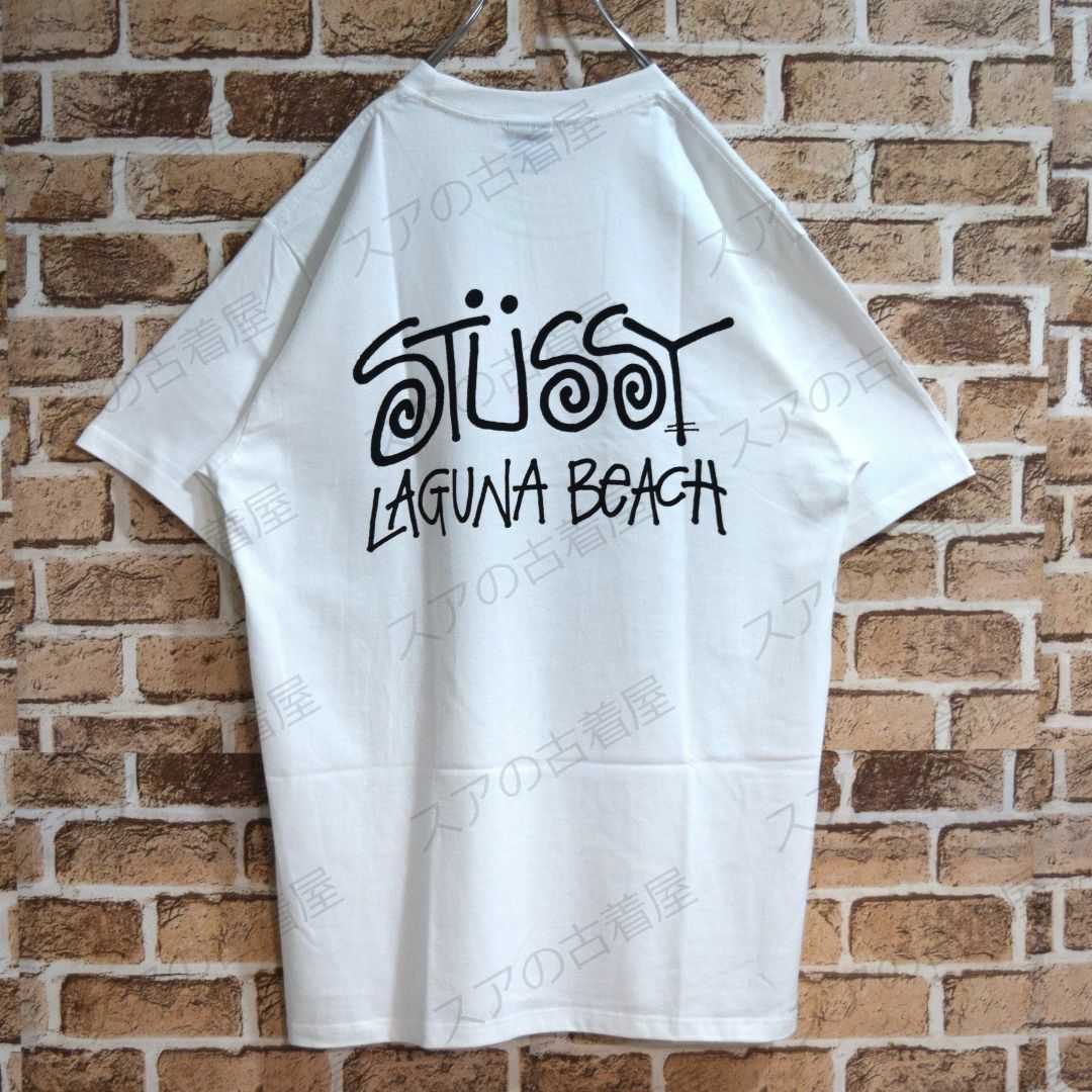 《ステューシー》正規・新品タグ　ラグーナビーチ　ホワイト　XL　Tシャツ