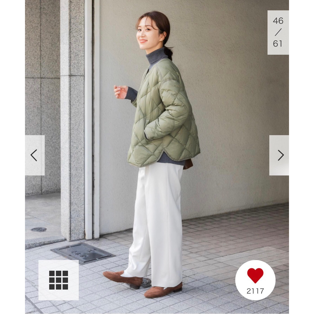 URBAN RESEARCH DOORS(アーバンリサーチドアーズ)の新品タグ付◉ KHAKI　ライトダウンキルトショートブルゾン　DOORS レディースのジャケット/アウター(ダウンジャケット)の商品写真