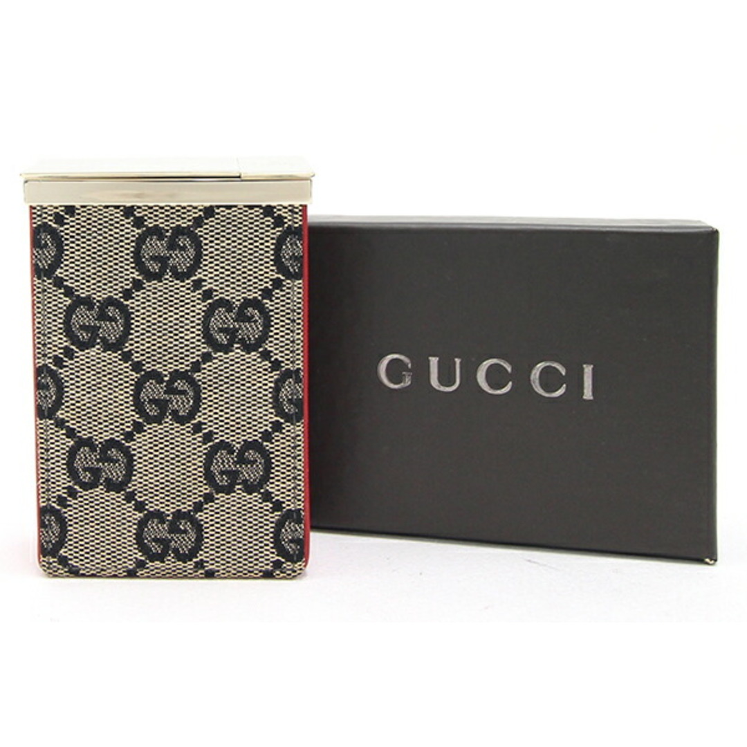 Gucci(グッチ)の グッチ シガレットケース 123033 レッド ブラック メンズのファッション小物(タバコグッズ)の商品写真