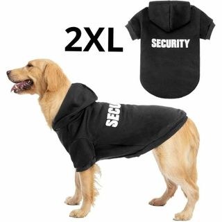 ドッグウェア フーディー 犬服 大型犬 ペット 2XL XXLサイズ ブラック(ペット服/アクセサリー)