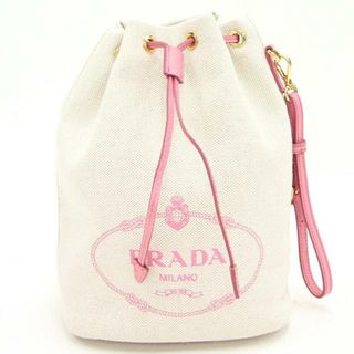 PRADA -  プラダ ポーチ 1NE369 ナチュラル ピンク レザー