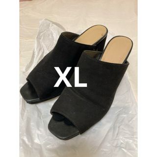 GU - GU ブラック　スクエアトゥサンダル　XL 24.5