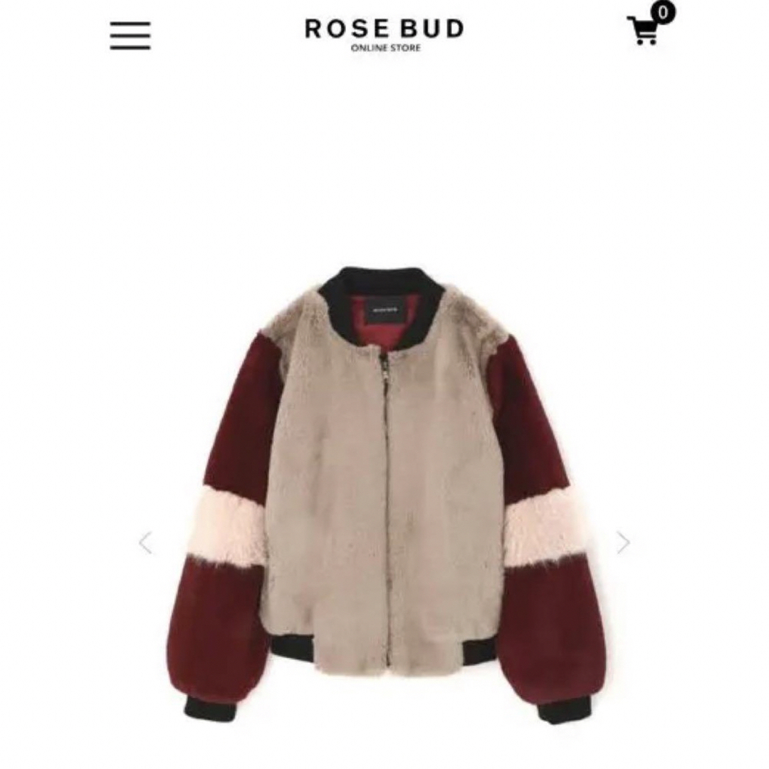 ROSE BUD(ローズバッド)のローズバッド　ファーブルゾン　ジャケット　コート　可愛い♪ かっこいい レディースのジャケット/アウター(ブルゾン)の商品写真