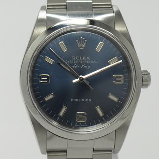 ロレックス(ROLEX)のROLEX エアキング 自動巻き SS ブルー文字盤 P番 14000(腕時計)