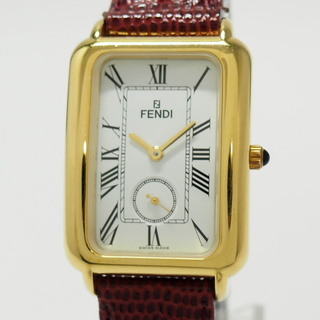 フェンディ(FENDI)のFENDI ボーイズ 腕時計 スモールセコンド クオーツ SS レザー(腕時計(アナログ))